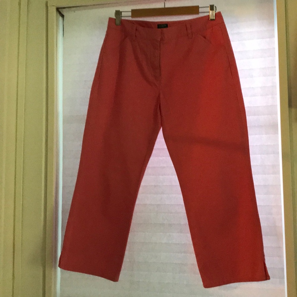 J.Crew cotton pink capri pants!